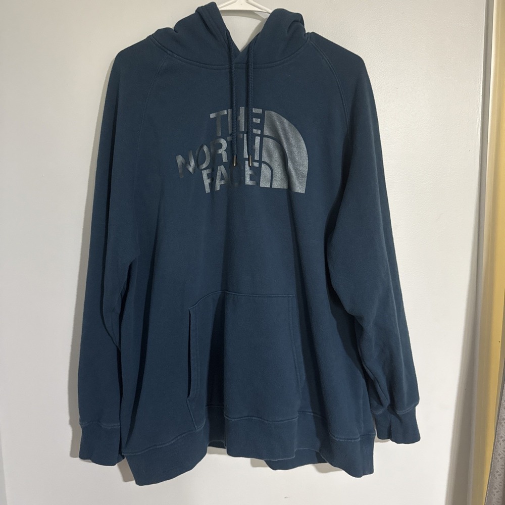 The North Face Women's Navy Long Sleeve Hoodie Sweatshirt Size 2XL XXL
